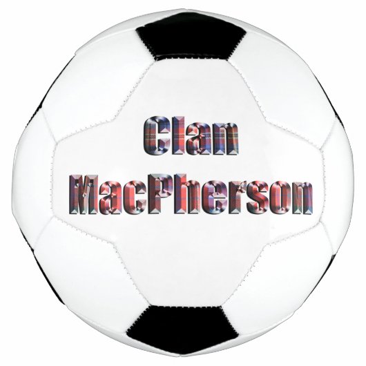 Clan Macpherson Tartan Name, Soccerball Fußball (Vorderseite)