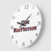 Clan Macpherson Tartan Name, Wall Clock Große Wanduhr (Winkel)