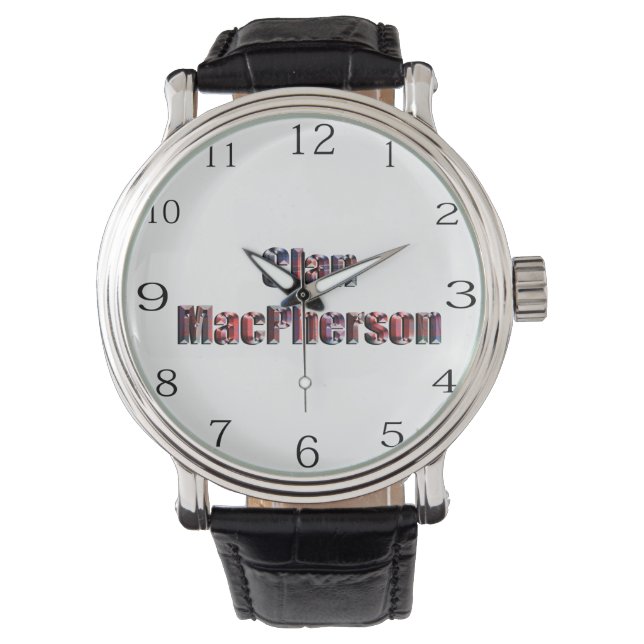 Clan Macpherson Tartan Name, Watch Armbanduhr (Vorderseite)