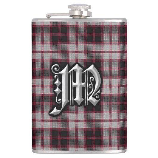 Clan MacPherson Tartan Old Scotland Flask Flachmann (Vorderseite)
