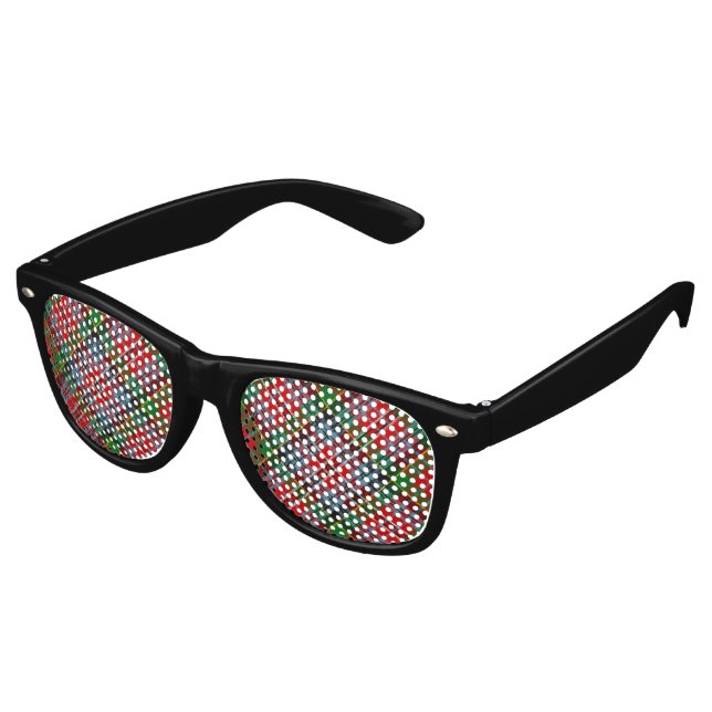 Clan MacPherson Tartan Retro Sonnenbrille (Schrägansicht)
