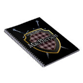 Clan MacPherson Tartan Shield & Schwerter Notizblock (Rechte Seite)
