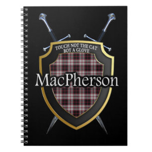 Clan MacPherson Tartan Shield & Schwerter Notizblock