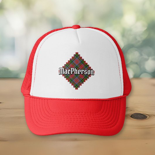 Clan MacPherson Tartan Trucker Hat Truckerkappe