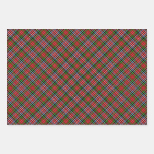 Clan MacPherson Tartan Wrapping Paper Sheets Geschenkpapier Set (Vorderseite 3)