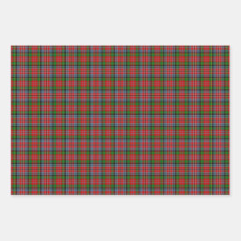 Clan MacPherson Tartan Wrapping Paper Sheets Geschenkpapier Set