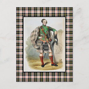 Clan MacPherson Vintag Illustration Tartan Frame Postkarte