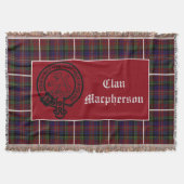 Clan Macpherson Wappen Abzeichen & Tartan Throw Decke (Vorderseite)