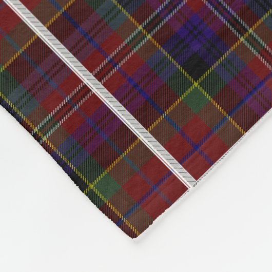 Clan Macpherson Wappen Abzeichen und Tartan Fleecedecke (Ecke)