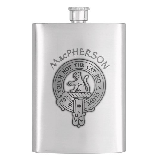 Clan MacPherson Wappen Flachmann (Vorderseite)