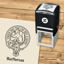 Clan MacPherson Wappen Selbstfarbige Briefmarke