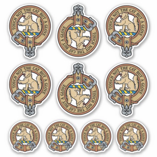 Clan MacPherson Wappen Sticker Set (Vorderseite)