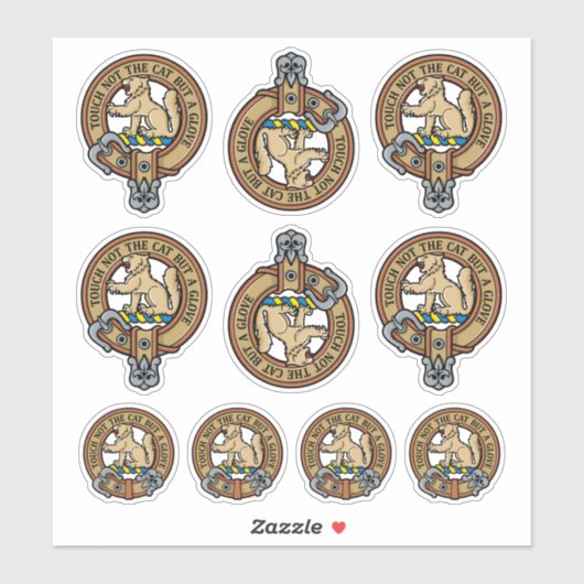 Clan MacPherson Wappen Sticker Set (Blatt)