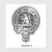 Clan MacPherson Wappen & Tartan Aufkleber (Blatt)