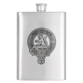 Clan MacPherson Wappen & Tartan Flask Flachmann