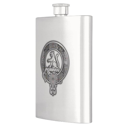 Clan MacPherson Wappen & Tartan Flask Flachmann (Links)