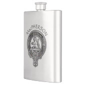 Clan MacPherson Wappen & Tartan Flask Flachmann (Links)