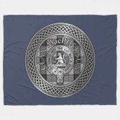 Clan MacPherson Wappen & Tartan Knot Fleecedecke (Vorderseite (Horizontal))
