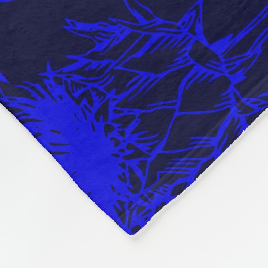 Clan MacPherson Wappen & Tartan Knot Fleecedecke (Ecke)