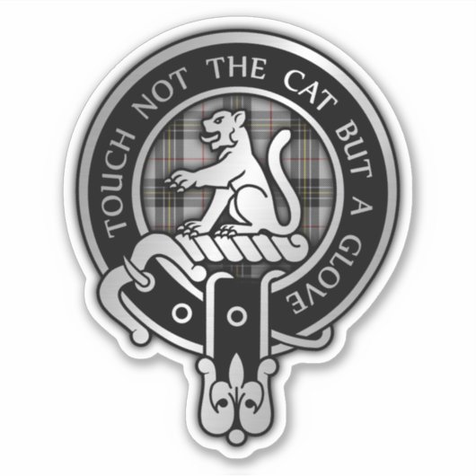 Clan MacPherson Wappen & Tartan Sticker (Vorderseite)