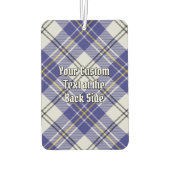 Clan MacPherson Wappen über Blue Dress Tartan Autolufterfrischer (Rückseite)