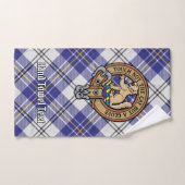 Clan MacPherson Wappen über Blue Dress Tartan Badhandtuch Set (Handtuch)