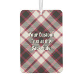 Clan MacPherson Wappen über die Jagd auf Tartan Autolufterfrischer (Rückseite)