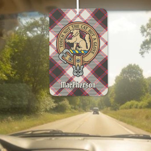 Clan MacPherson Wappen über die Jagd auf Tartan Autolufterfrischer