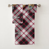 Clan MacPherson Wappen über die Jagd auf Tartan Badhandtuch Set (Insitu)