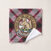 Clan MacPherson Wappen über die Jagd auf Tartan Badhandtuch Set (Waschlappen)