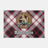 Clan MacPherson Wappen über die Jagd auf Tartan Fußmatte (Vorderseite)