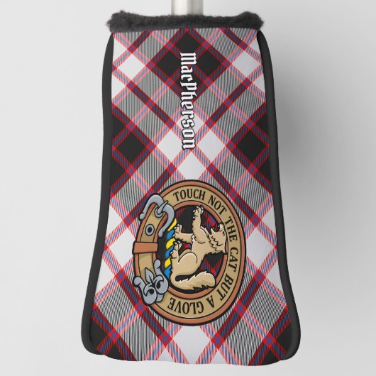 Clan MacPherson Wappen über die Jagd auf Tartan Golf Headcover (Rotieren 90)