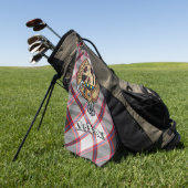 Clan MacPherson Wappen über die Jagd auf Tartan Golfhandtuch (Gras)