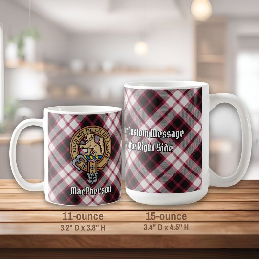 Clan MacPherson Wappen über die Jagd auf Tartan Kaffeetasse