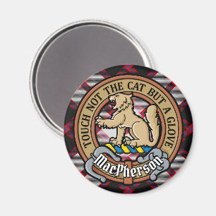 Clan MacPherson Wappen über die Jagd auf Tartan Magnet