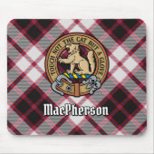 Clan MacPherson Wappen über die Jagd auf Tartan Mousepad (Vorne)