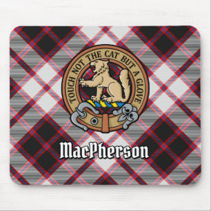 Clan MacPherson Wappen über die Jagd auf Tartan Mousepad