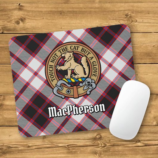 Clan MacPherson Wappen über die Jagd auf Tartan Mousepad