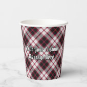 Clan MacPherson Wappen über die Jagd auf Tartan Pappbecher (Rückseite)