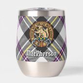 Clan MacPherson Wappen über Dress Tartan (Vorderseite)