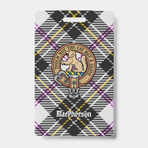 Clan MacPherson-Wappen über Dress Tartan Ausweis
