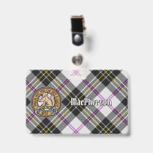 Clan MacPherson Wappen über Dress Tartan Ausweis (Vorderseite mit Clip)