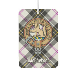 Clan MacPherson Wappen über Dress Tartan Autolufterfrischer