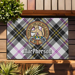 Clan MacPherson Wappen über Dress Tartan Fußmatte