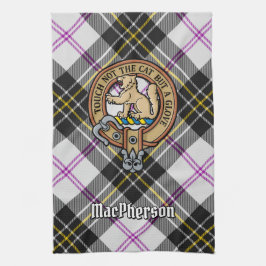 Clan MacPherson Wappen über Dress Tartan Geschirrtuch