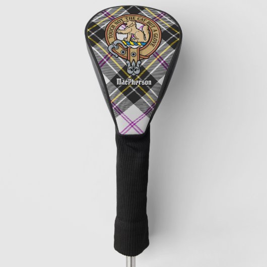 Clan MacPherson Wappen über Dress Tartan Golf Headcover (Vorderseite)