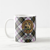 Clan MacPherson Wappen über Dress Tartan Kaffeetasse (Links)