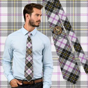 Clan MacPherson Wappen über Dress Tartan Krawatte