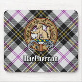 Clan MacPherson Wappen über Dress Tartan Mousepad (Vorne)