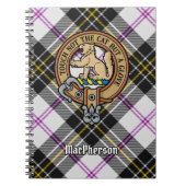 Clan MacPherson Wappen über Dress Tartan Notizblock (Vorderseite)